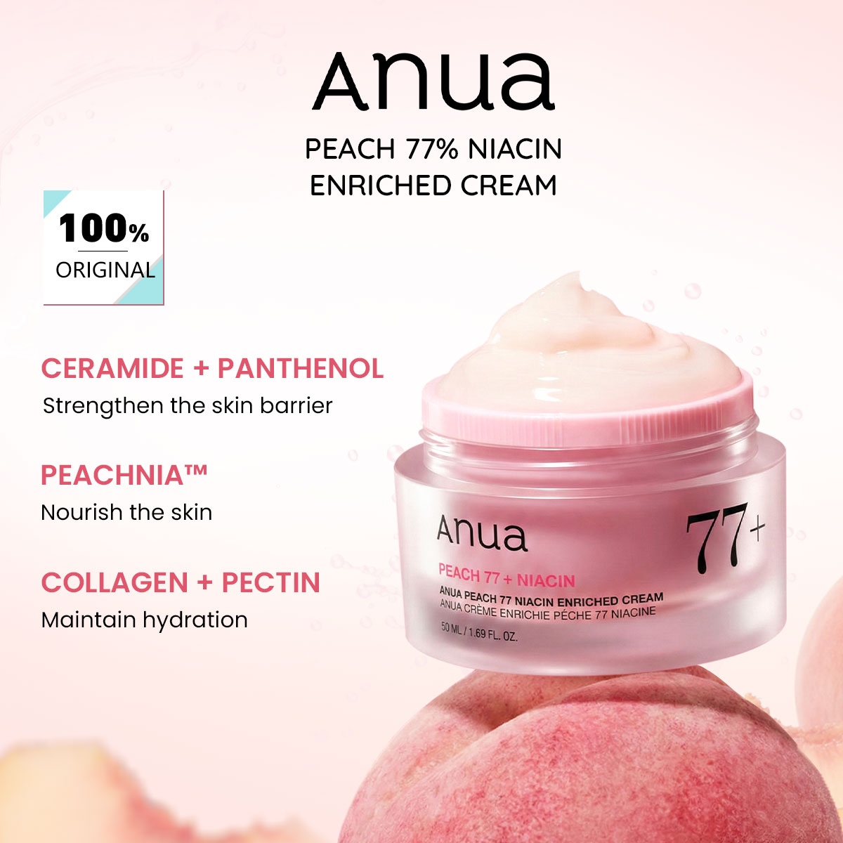 Крем ANUA Peach 77% с ниацином – обзор и цена Skincare Glow